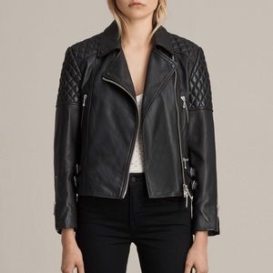 AllSaints Ainsdale Leather Jacket US 4, EU 36, S